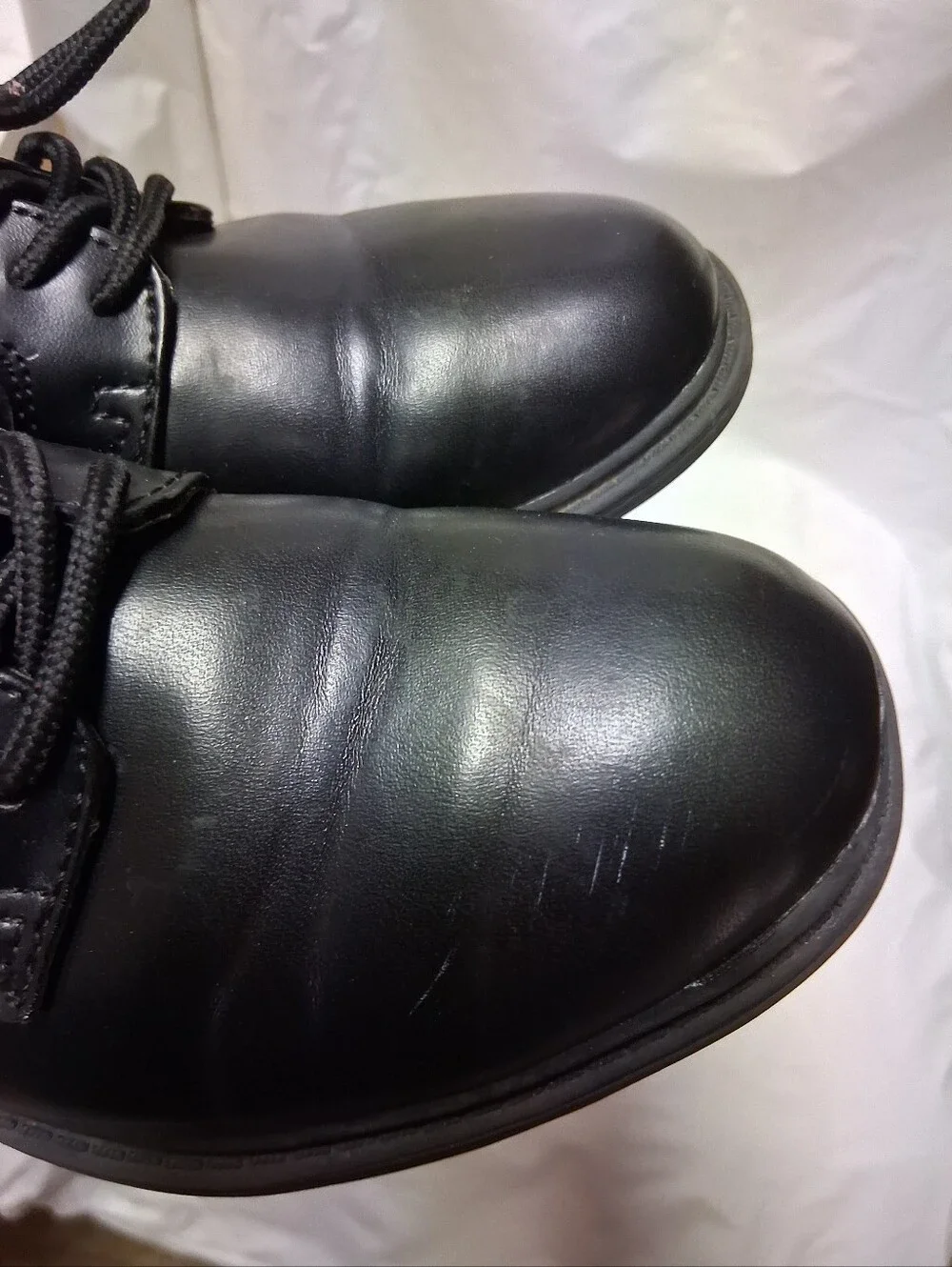 Stacy Adams Kids Black Leather Lace-Up Derby Shoes Size 11M Preowned